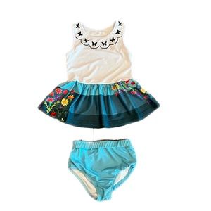 Mirabel inspired Blooming Butterfly Two-Piece Swimsuit size 4/5.